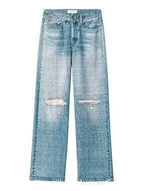 NWT rag & bone Liquid Miramar in Dara Photo Printed Faux Jean Wide Leg Pants 27